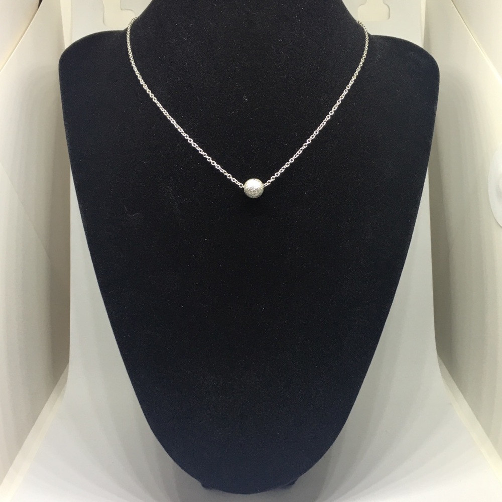 Silver Choker w/ Silver Chain & Round Charm